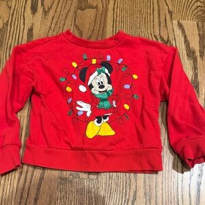 Disney Minnie Mouse Red Holiday Sweatshirt , size 4/5 (XS)